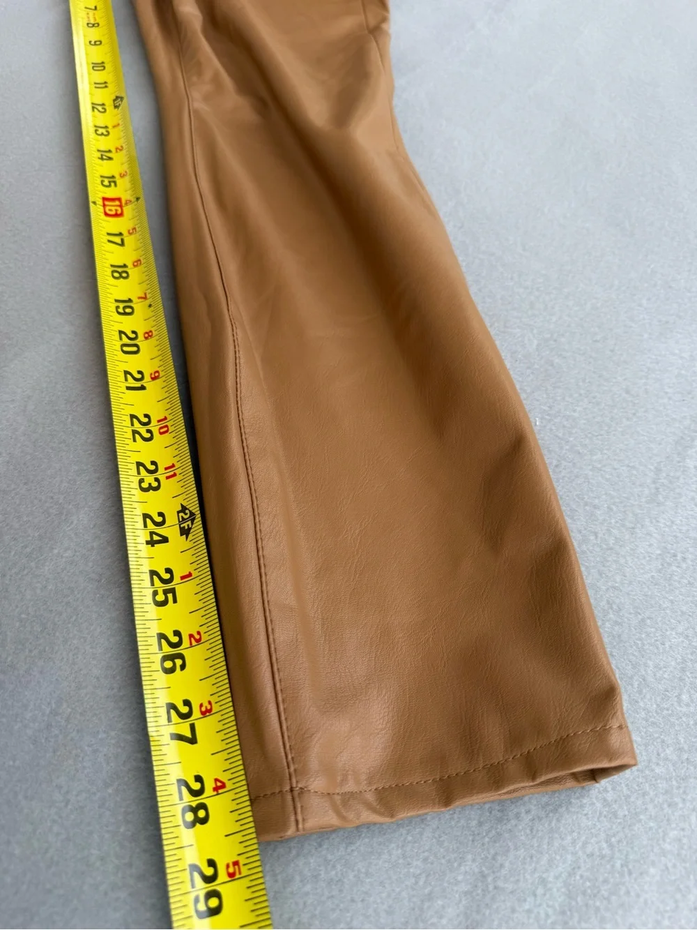 Veronica Beard Maera Extra High Rise Skinny Faux Leather Pants Sz 28/6 Brown